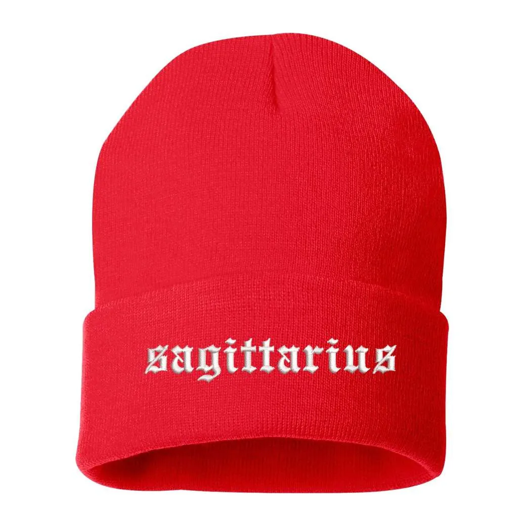 Sagittarius Cuffed Beanie - Zodiac Sign Beanie Cap