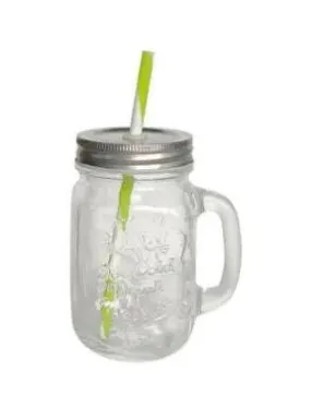 Stay Hydrated & Trendy: Mason Jug with Straw