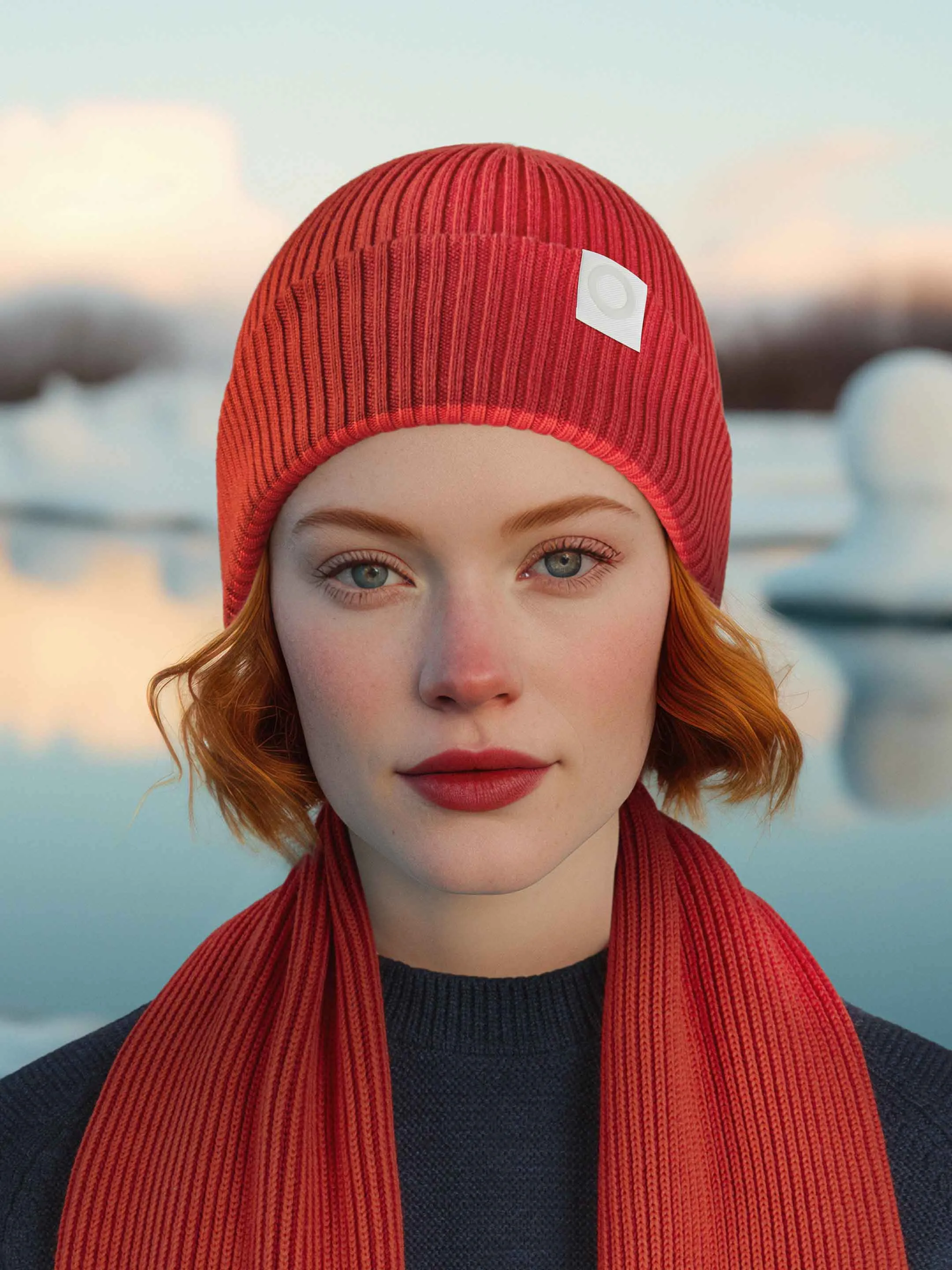 The Reversible Beanie - Real Red