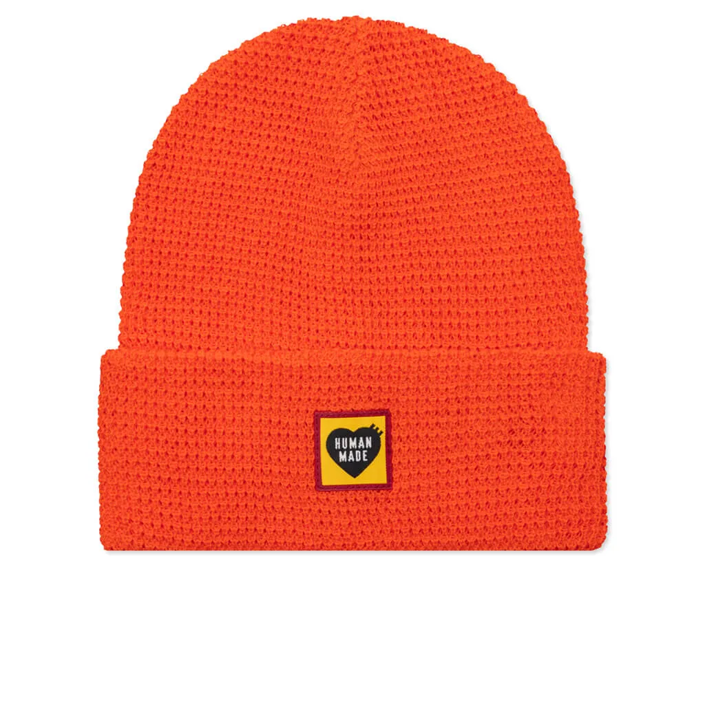 Waffle Beanie - Orange